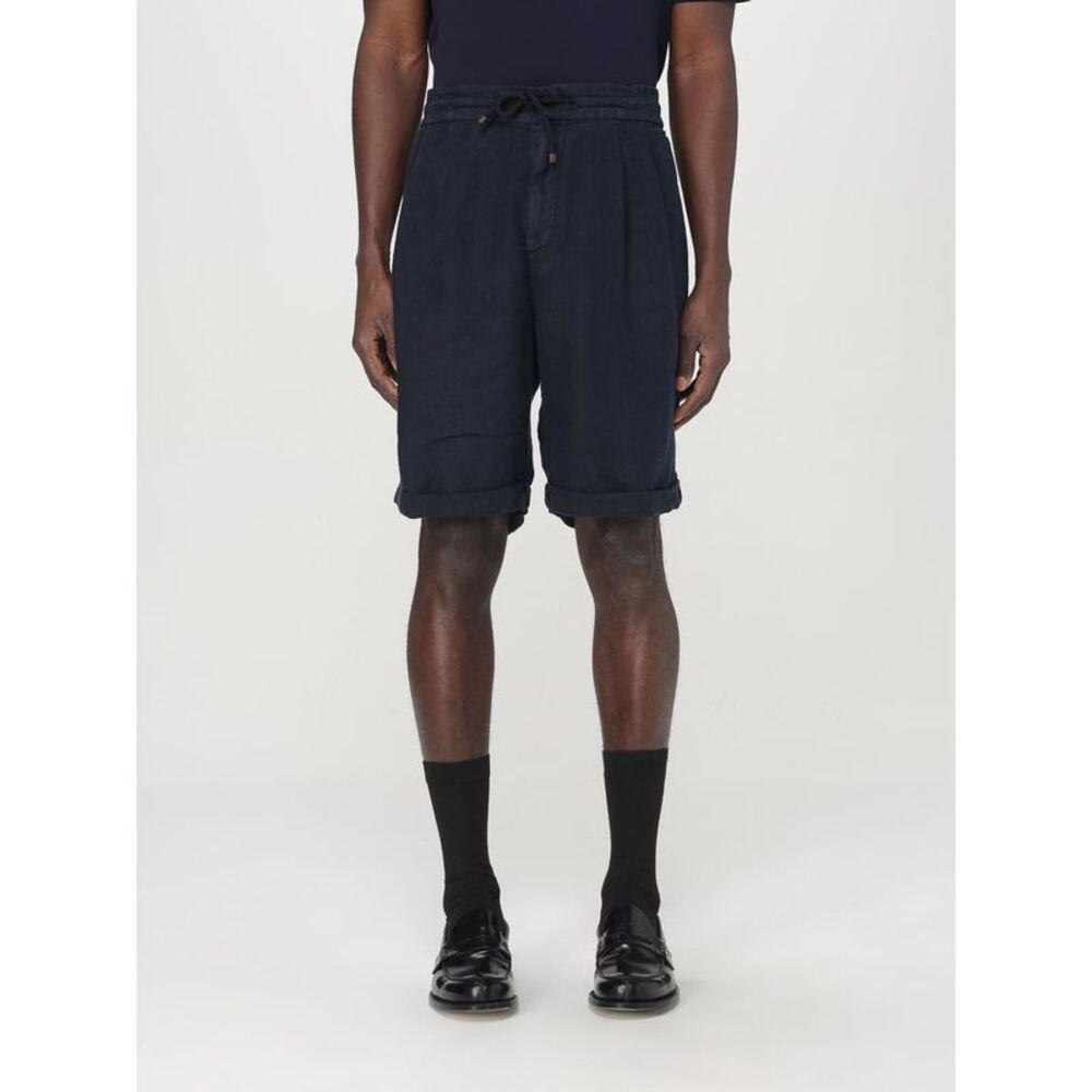 Brunello Cucinelli Men Linen Drawstring Shorts Brunello Cucinelli